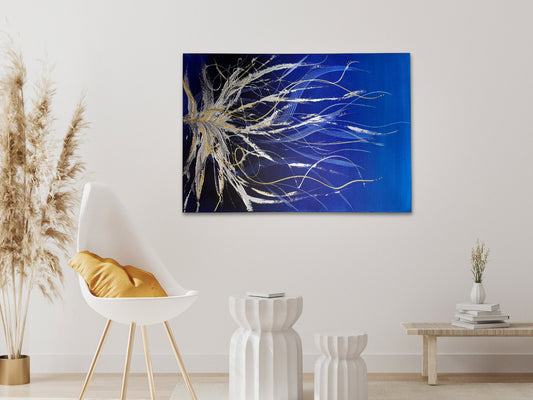 Leinwand Wandbilder außergewöhnliche Acrylbilder abstrakt zur Wandgestaltung von Wohnzimmer.