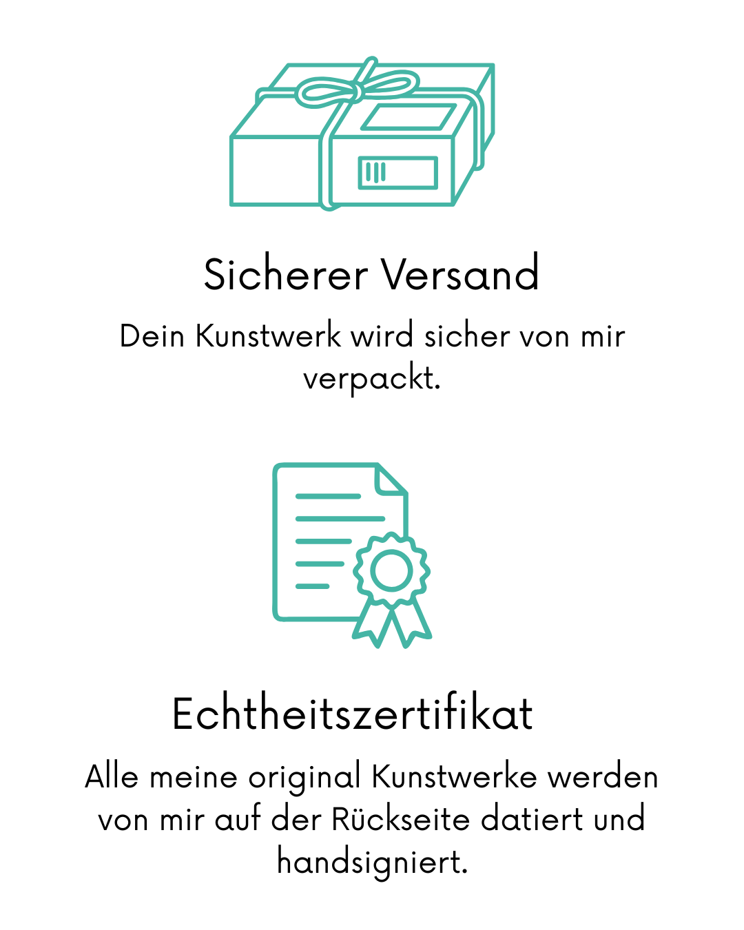 Sicherer Versand und Echtheitszertifikat – Janiscolorart