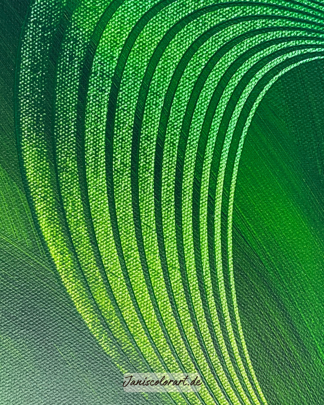 Abstraktes Acrylgemälde - Geschwungene Linien und dynamische Bewegung