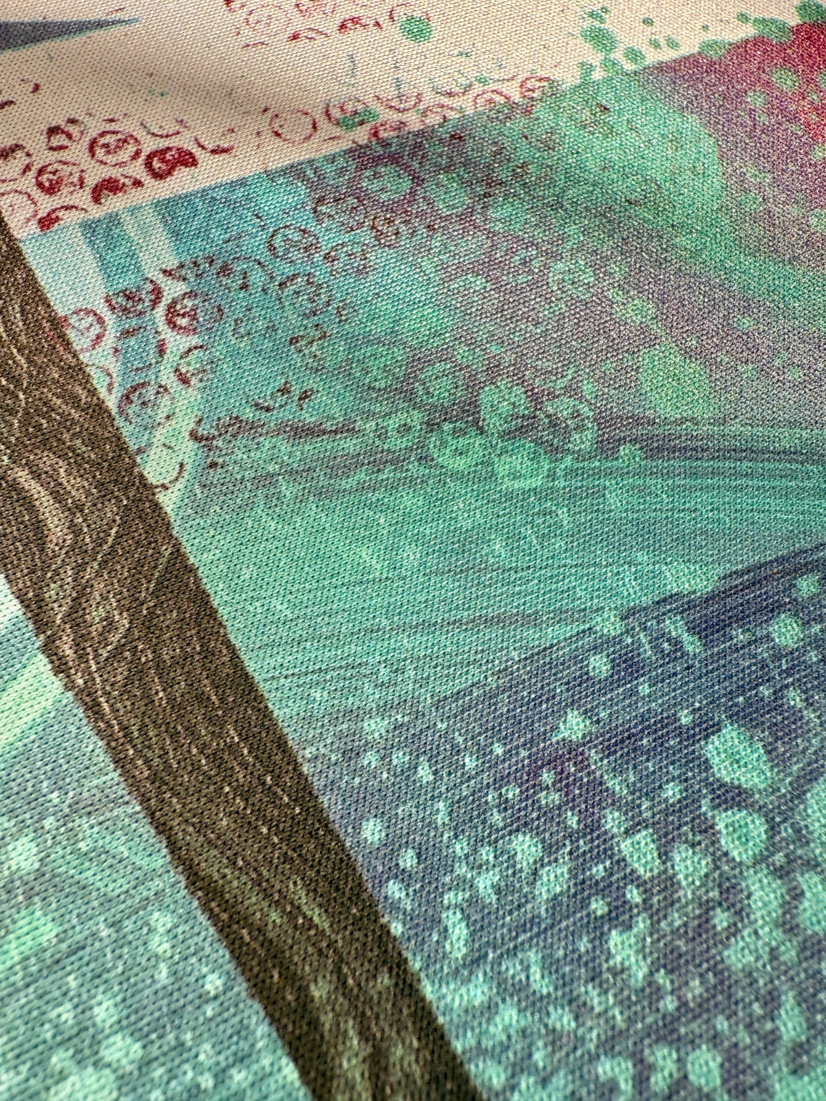 Kunstdruck Mauspad - Nahaufnahme der lebendigen Farbverläufe und Texturen