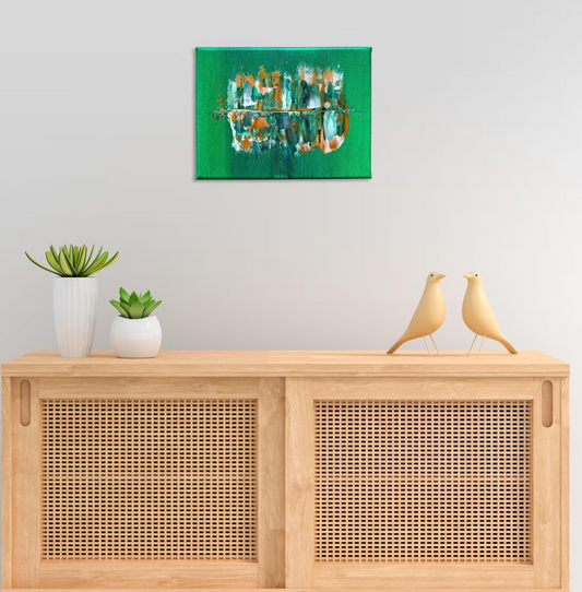 Abstrakte bilder acryl auf leinwand. Handgemaltes Leinwandbild der Künstlerin Janiscolorart.