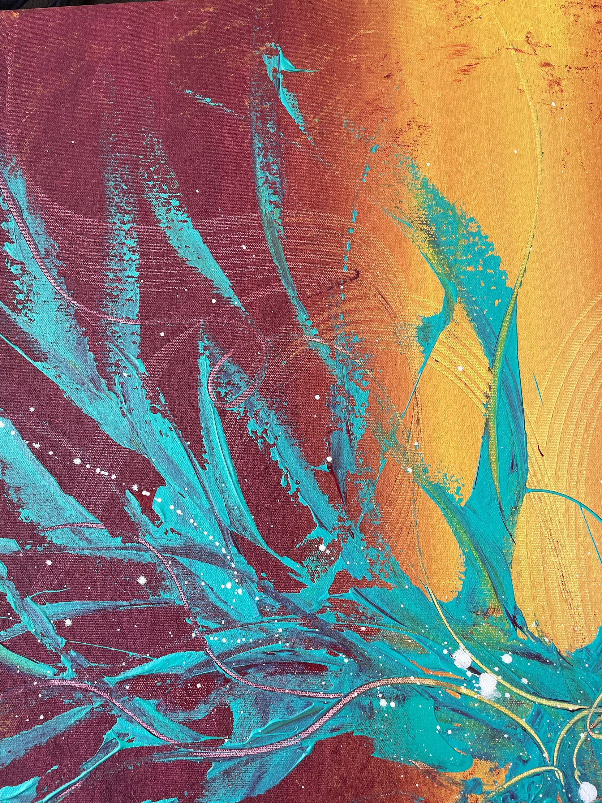 unbekannte künstler bilder kaufen: modernes gemälde für wohnzimmer.