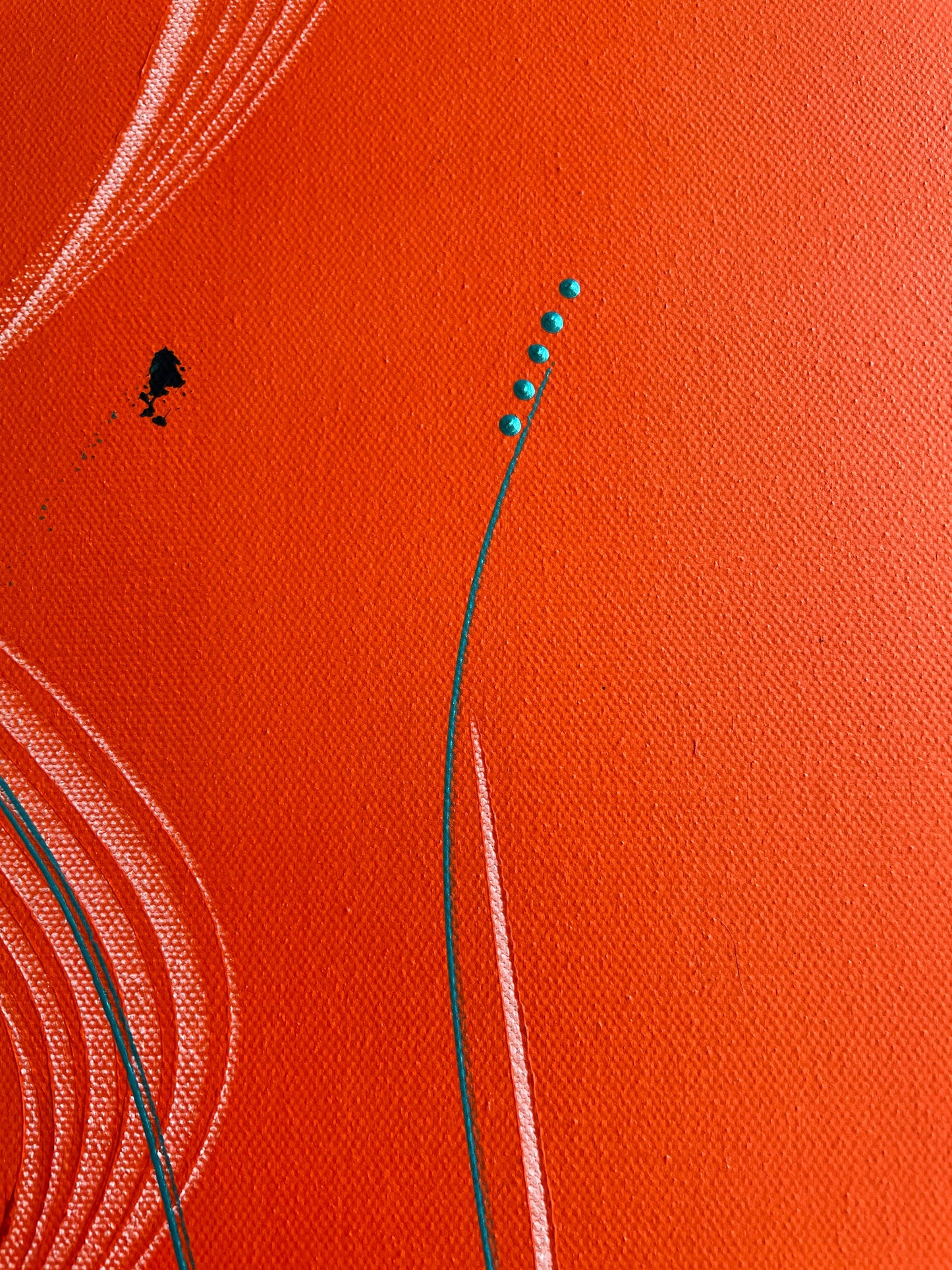 Acrylgemälde Abstrakt Rot Orange Gelb Grün