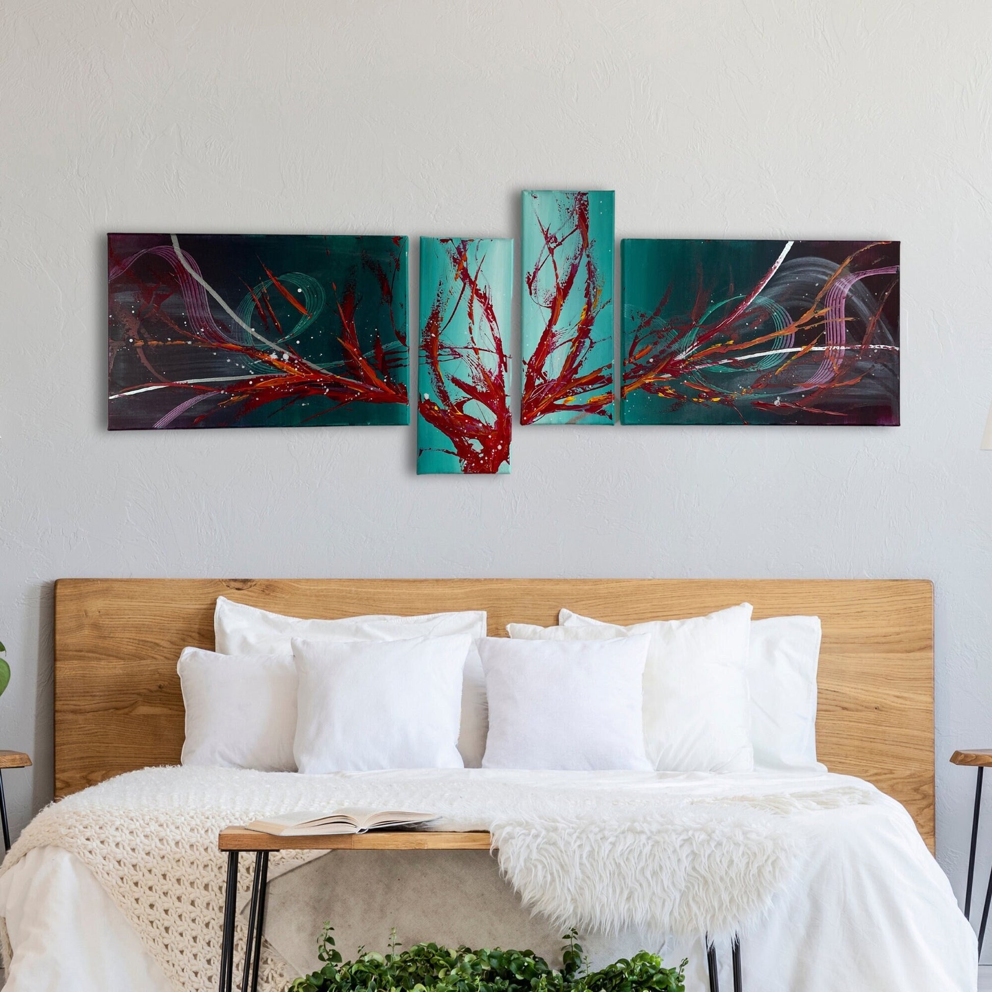 abstrakte kunst bilder gross für eine außergewöhnliche Wandgestaltung in Wohnzimmer, Schlafzimmer und co.