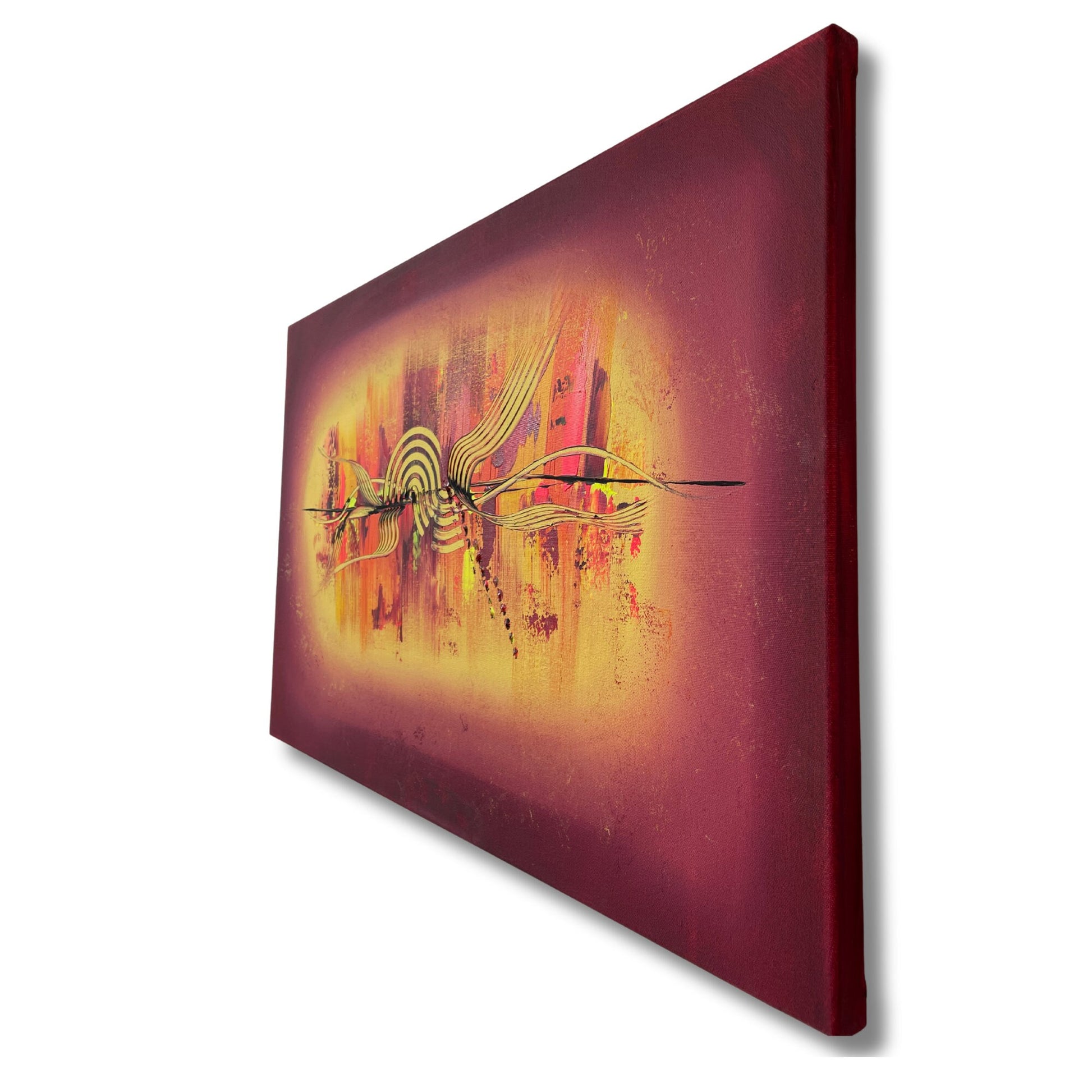 gemälde abstrakte kunst leinwand im modernen Design für ein schönes Schlafzimmer.