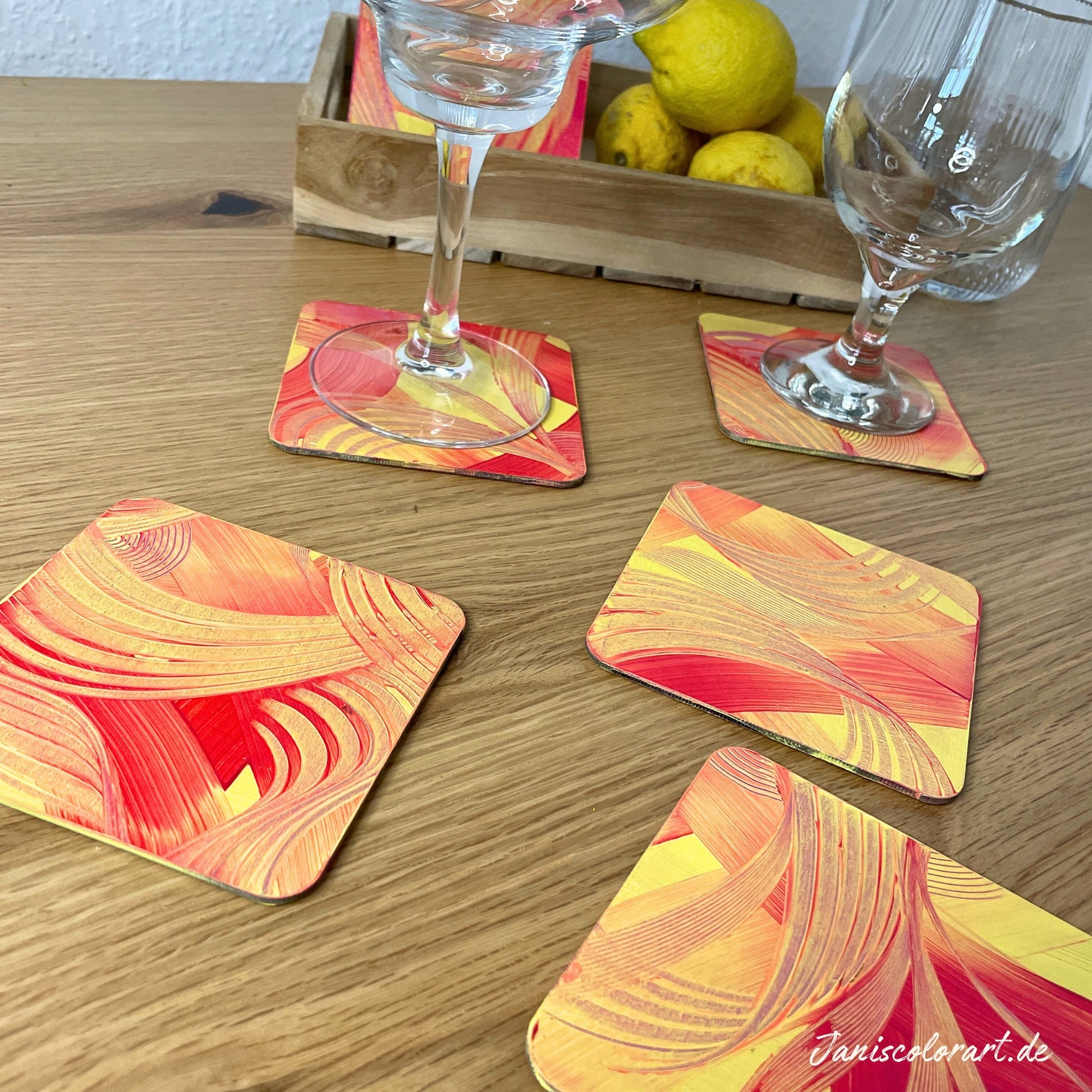 Moderne Untersetzer für Gläser - für Hausbar und Tischdeko. Perfekte Geschenkidee.