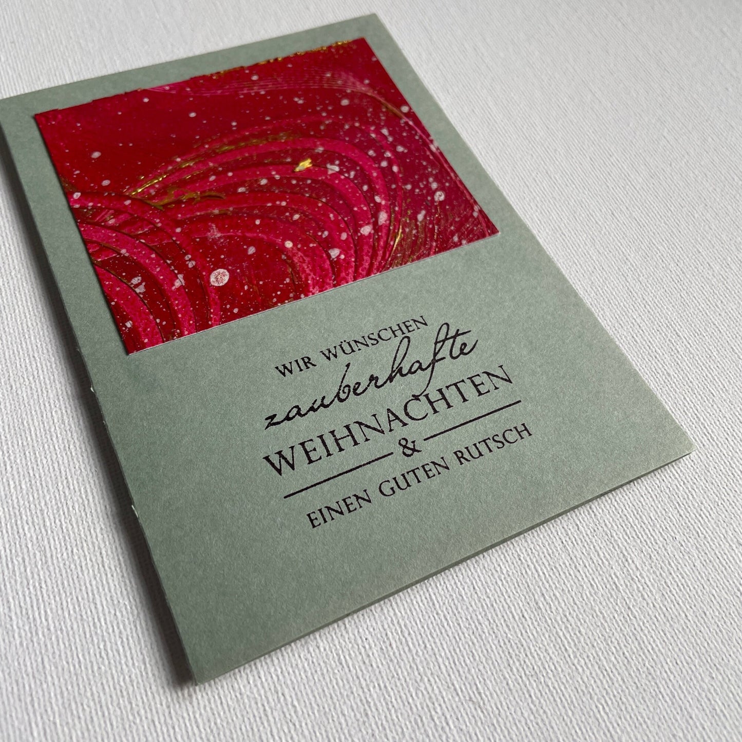 3er Set Grußkarten Frohr Weihnachten und Guten Rutsch