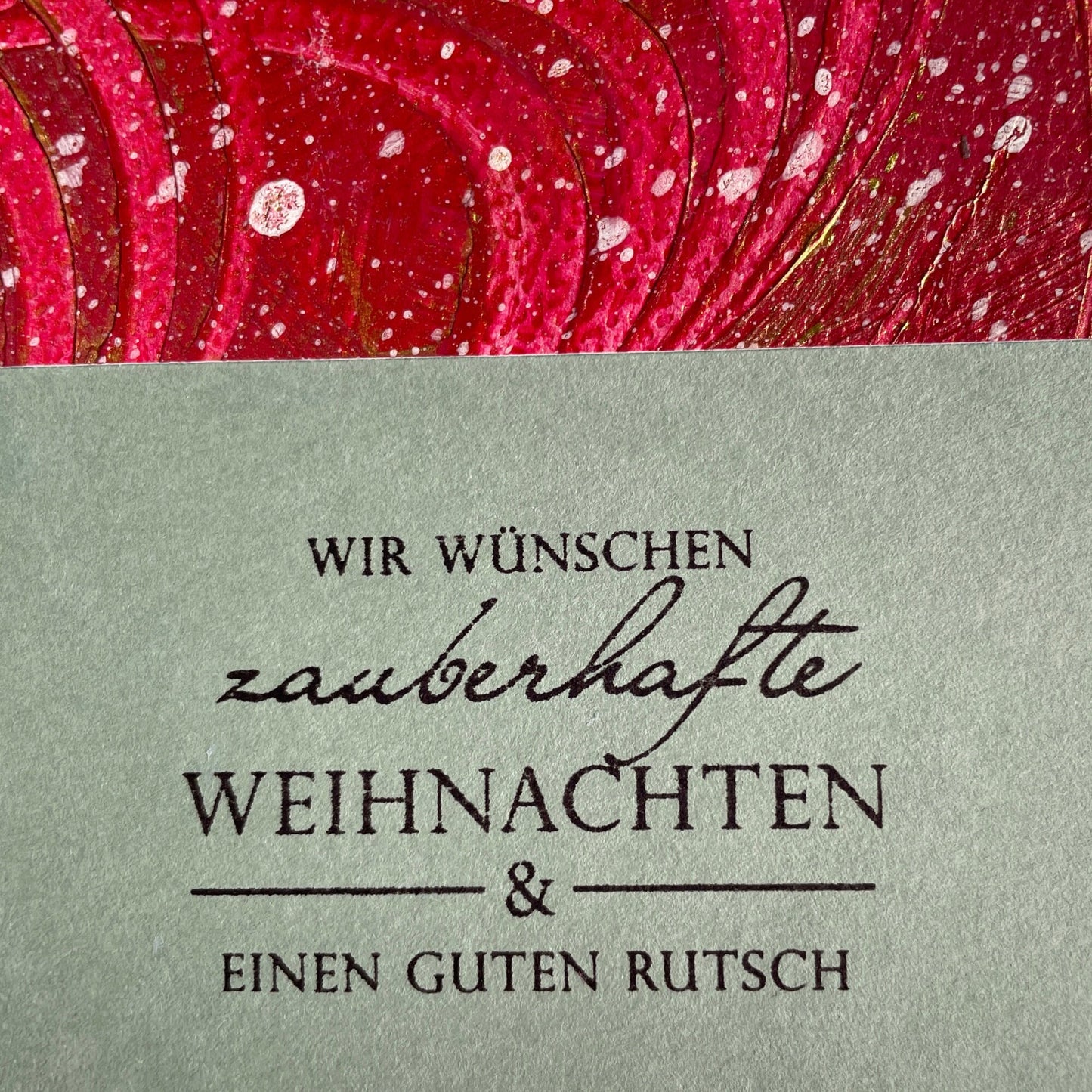 3er Set Grußkarten Frohr Weihnachten und Guten Rutsch