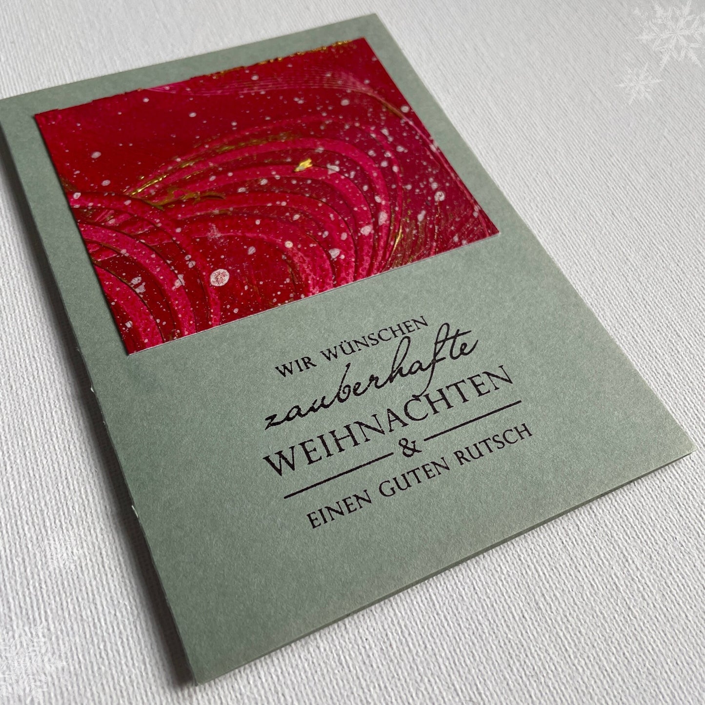 3er Set Grußkarten Frohr Weihnachten und Guten Rutsch