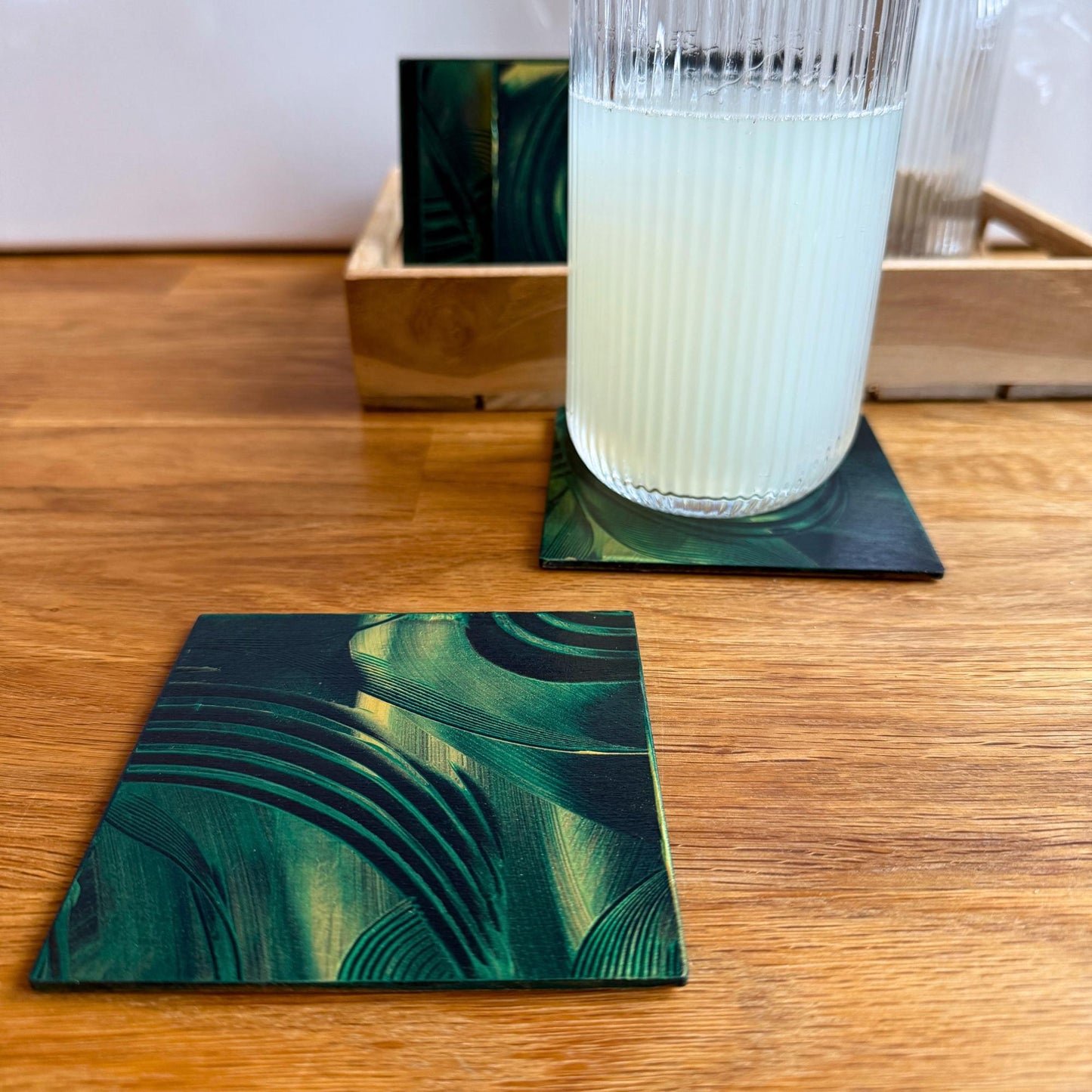 Ausgefallene Untersetzer für Gläser im Set - Eine tolle Geschenkidee.