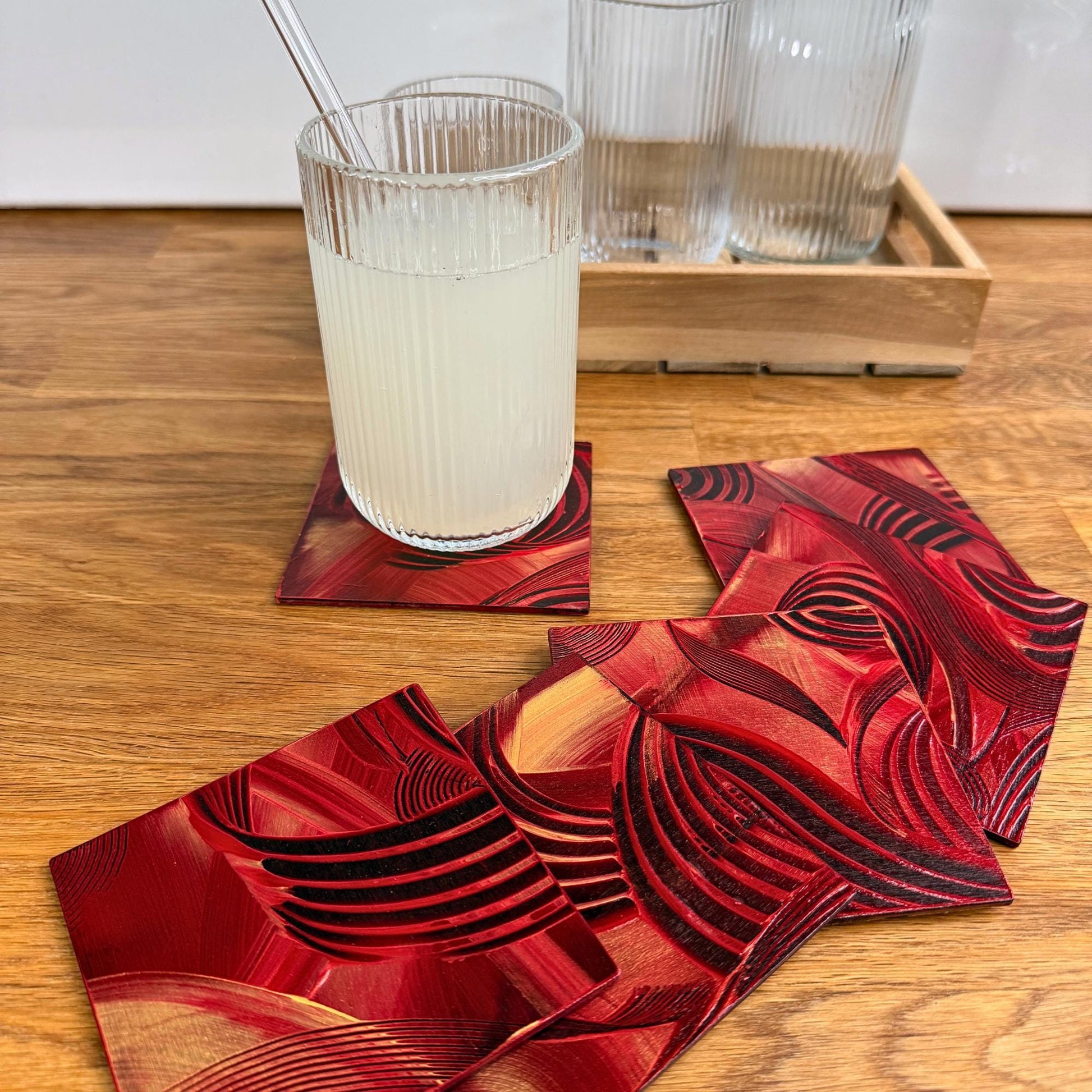 Moderne Untersetzer für Gläser - für Hausbar und Tischdeko. Perfekte Geschenkidee.