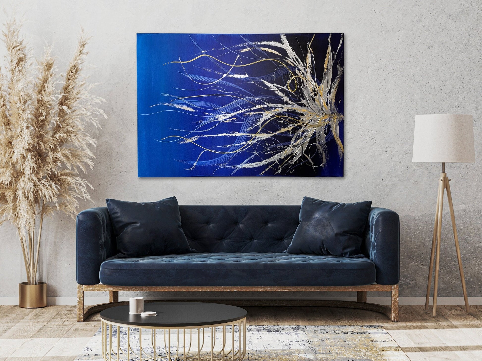 Leinwand Wandbilder außergewöhnliche Acrylbilder abstrakt zur Wandgestaltung von Wohnzimmer. 