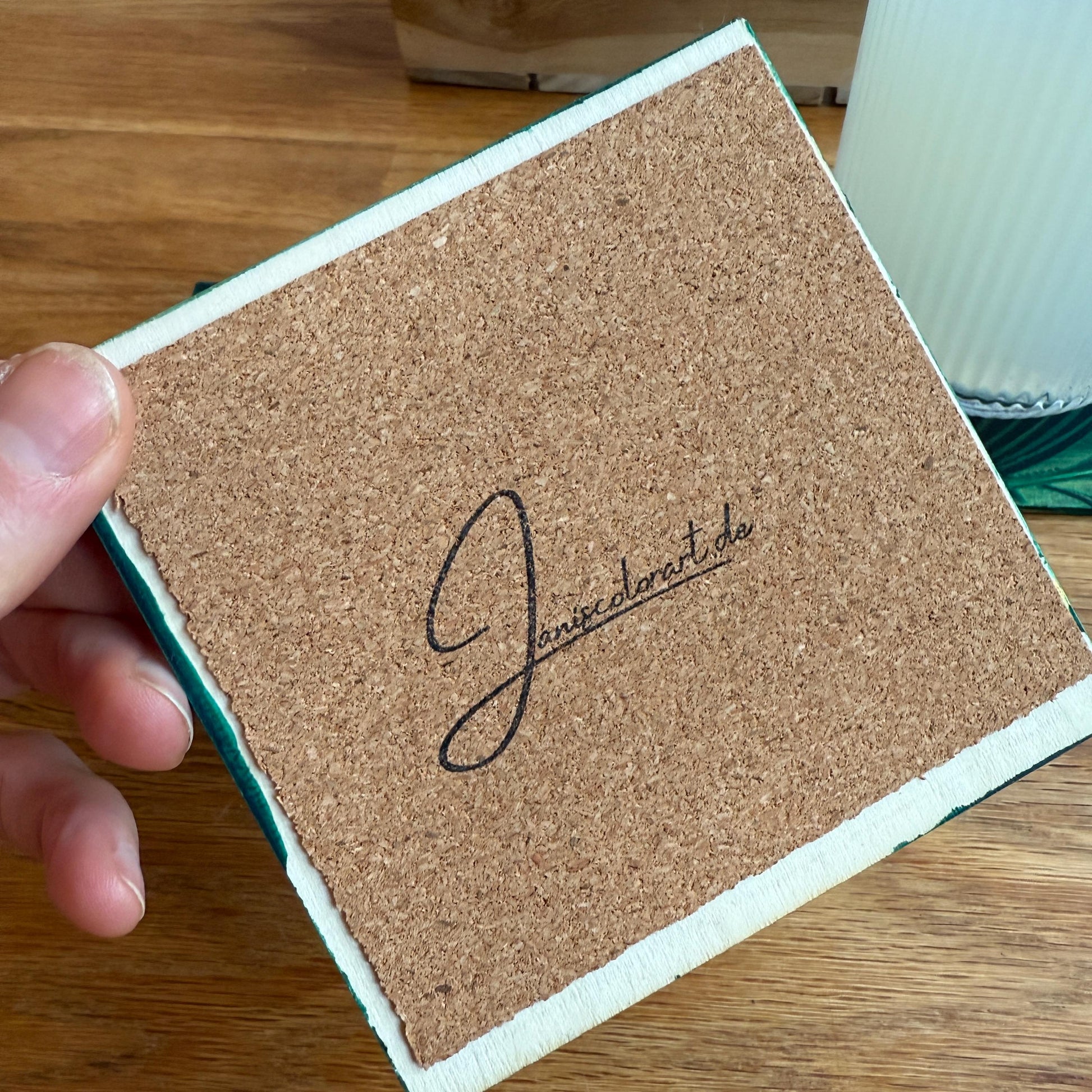 Ausgefallene Untersetzer für Gläser im Set für einen schönen gedeckten Tisch.