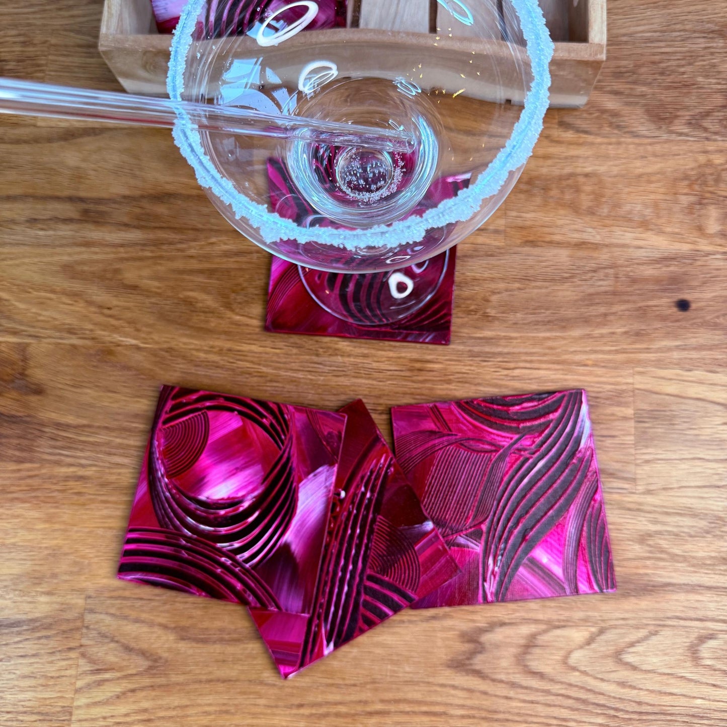 Moderne Untersetzer für Gläser - für Hausbar und Tischdeko. Perfekte Geschenkidee.