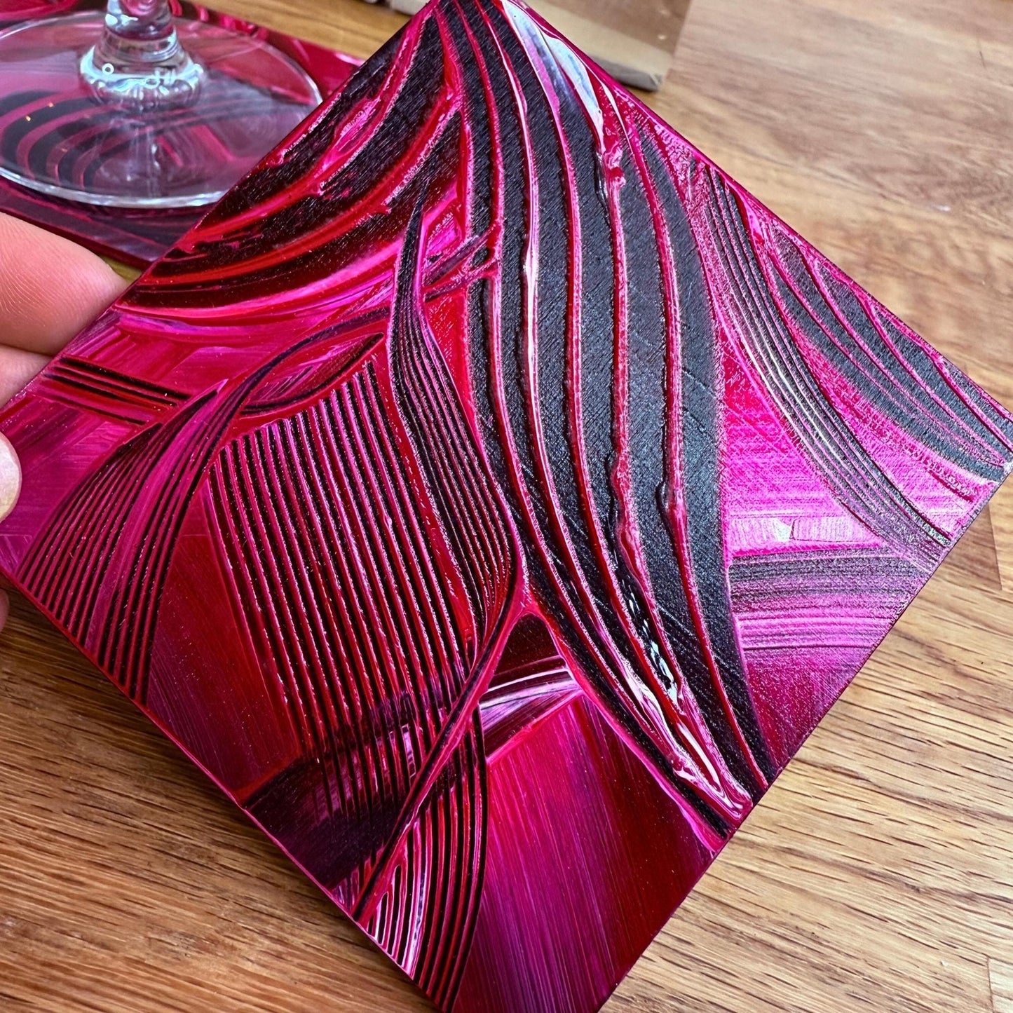 ausgefallene untersetzer für gläser im Set für einen schönen gedeckten Tisch.