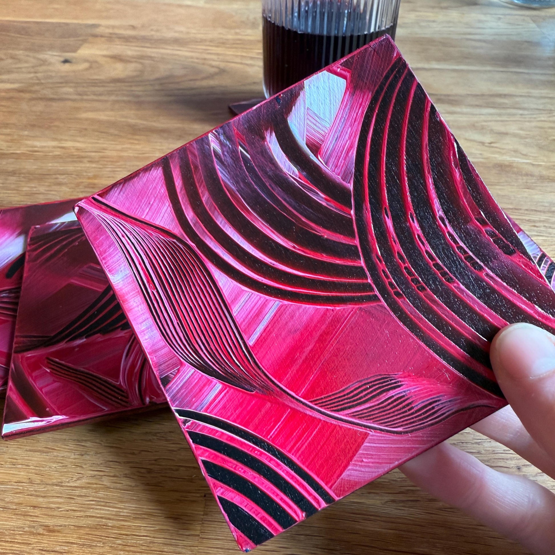 Moderne Untersetzer für Gläser - für Hausbar und Tischdeko. Perfekte Geschenkidee.