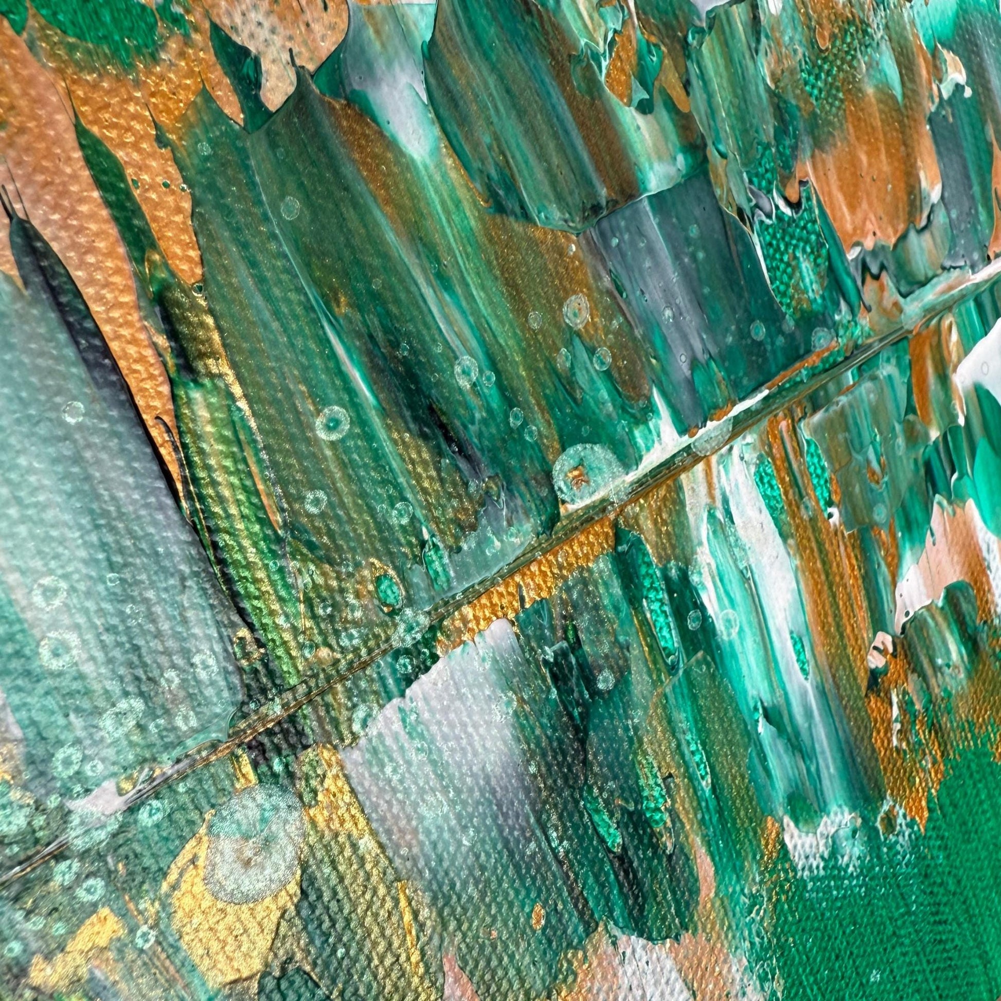 bezahlbare kunst online kaufen: Grünes Acrylbild für ein schönes Zuhause.