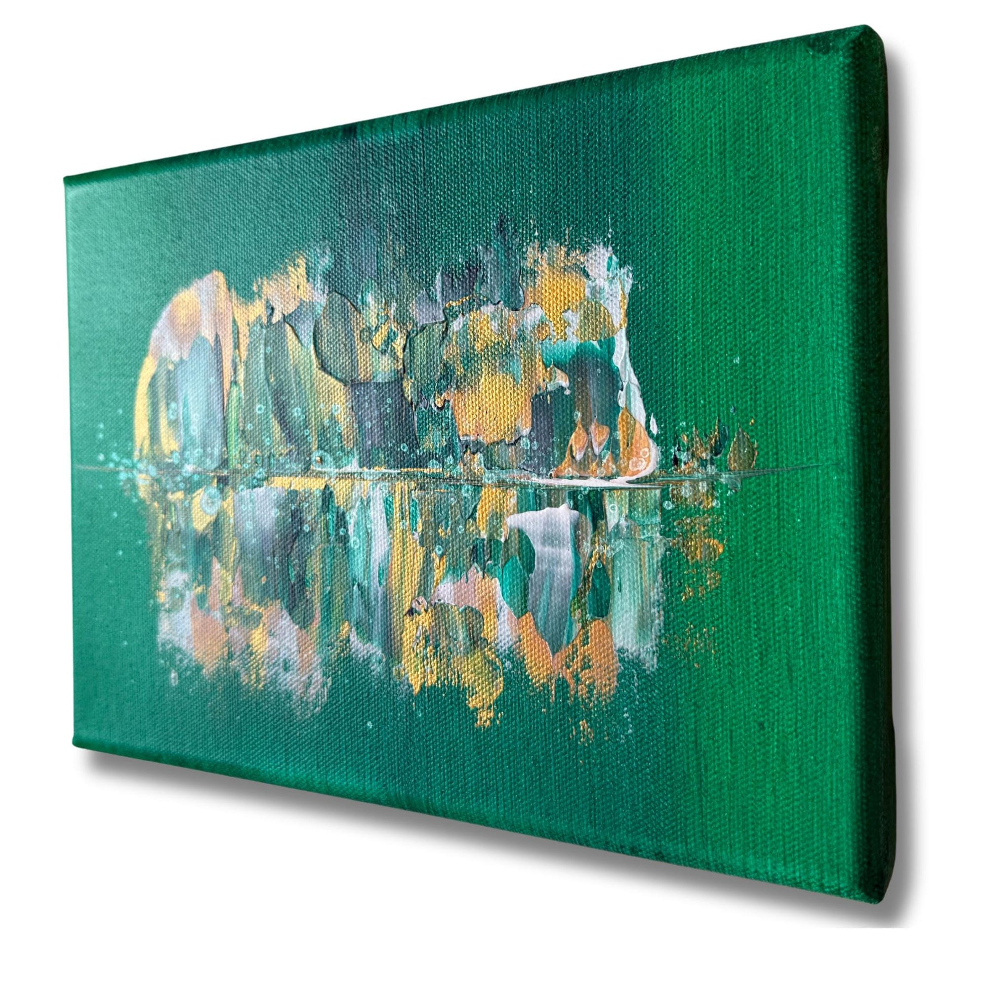bezahlbare kunst online kaufen: Grünes Acrylbild für ein schönes Zuhause.