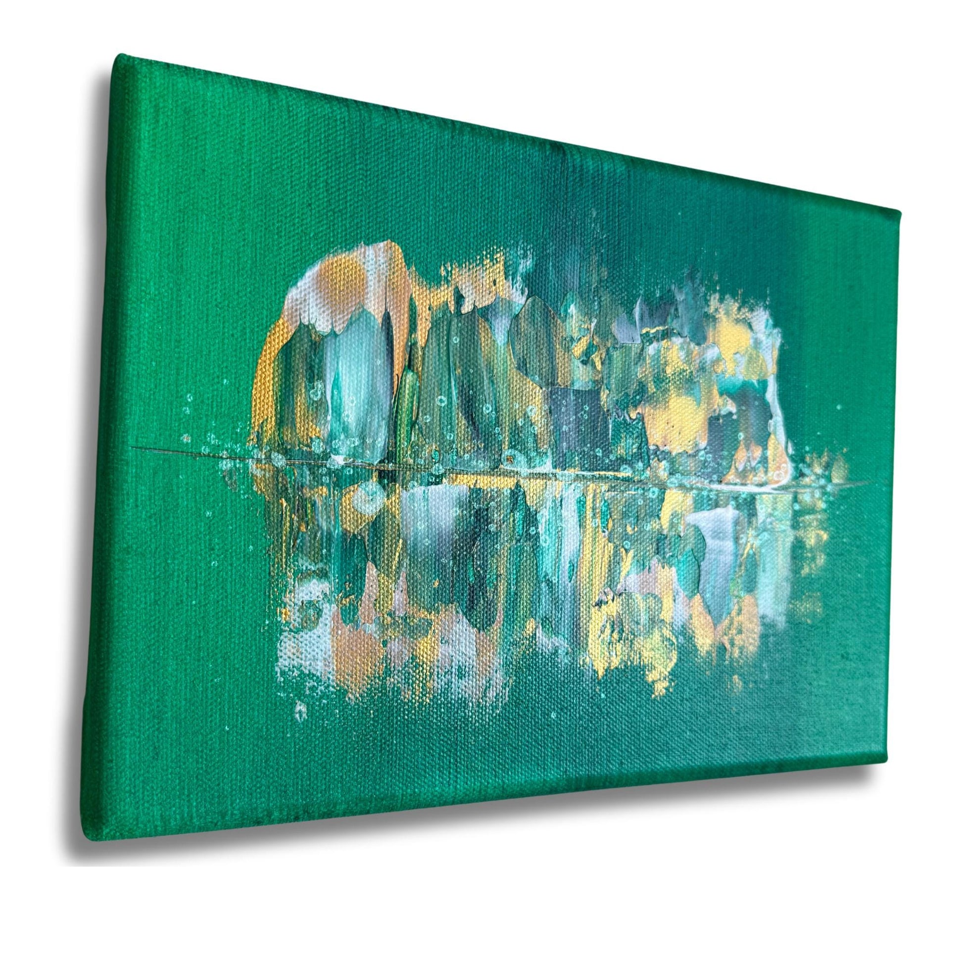 bezahlbare kunst online kaufen: Grünes Acrylbild für ein schönes Zuhause.