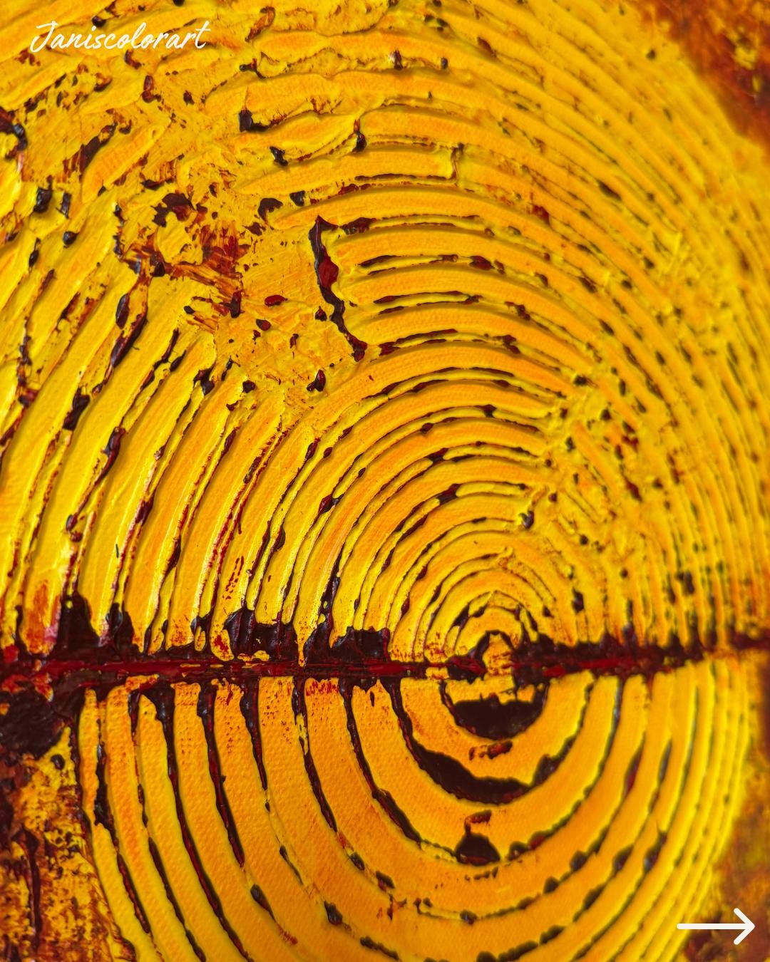 XXL Abstraktes Triptychon 3-teilig. Strukturbild in Rot, Gelb und Beere. Modernes Acrylgemälde für Wohnzimmer.